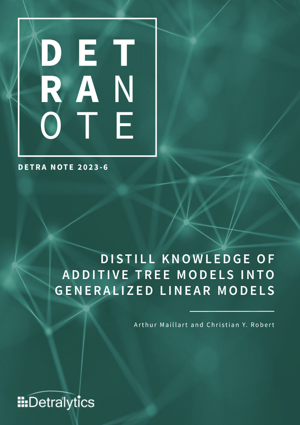 Distill knowledge of additive tree models into generalized linear models